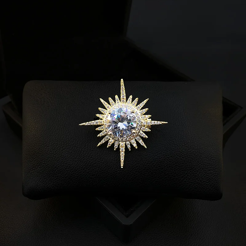 

Small Star Brooch Design Sense Niche Pin Fixed Decoration High-End Men and Women Suit Accessories All-Match Corsage Jewelry 5201