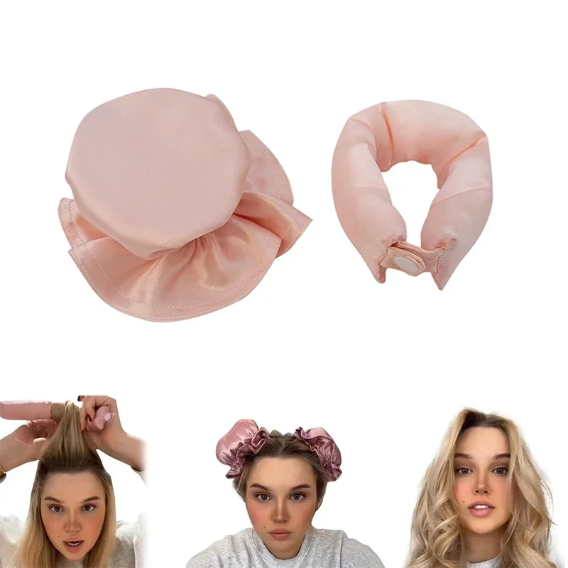 Heatless Curling Rod Set No Heat Hair Curler Silk Curls Soft Hair Rollers Sleeping Headband Curlers 2/4pcs