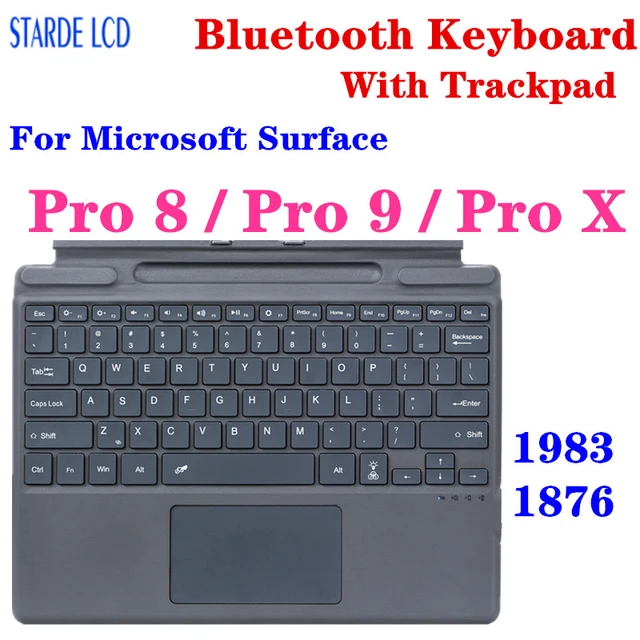 Touchpad Backlit Keyboard for Microsoft Surface Pro 9 Keyboard for Teclado  Surface Pro 8 Keyboard Pro X Russian Arabic Spanish