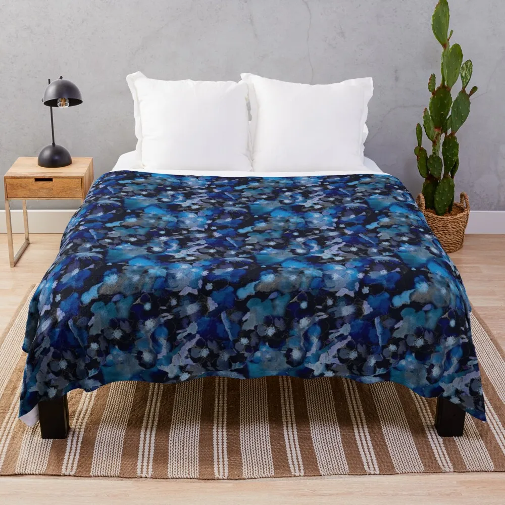 

Wild Rose Blue Throw Blanket Furrys Summer Blankets Sofas Of Decoration Blankets