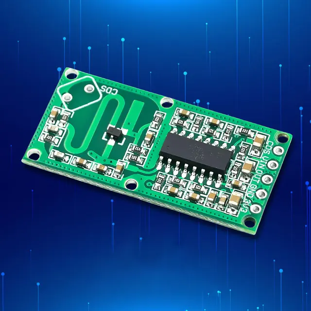 Sensore Radar RCWL-0516 Per Arduino - 5 Pezzi Con Cavi Jumper - Rilevamento Movimento A Microonde