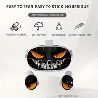 Sticker Vinyl Skin for Meta Quest 3 VR Headset Controller PVC Decals Halloween Pattern Wrap Cover for Oculus Quest 3 Accessories - Image 2