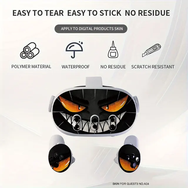 Vr Headset Oculus Quest 3 VR Headset Skin & Sticker Kit For Meta Quest ...