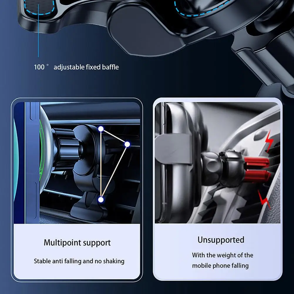 Magnetic Car Charger with Fast Wireless Charging and Ultra-Strong Magnet