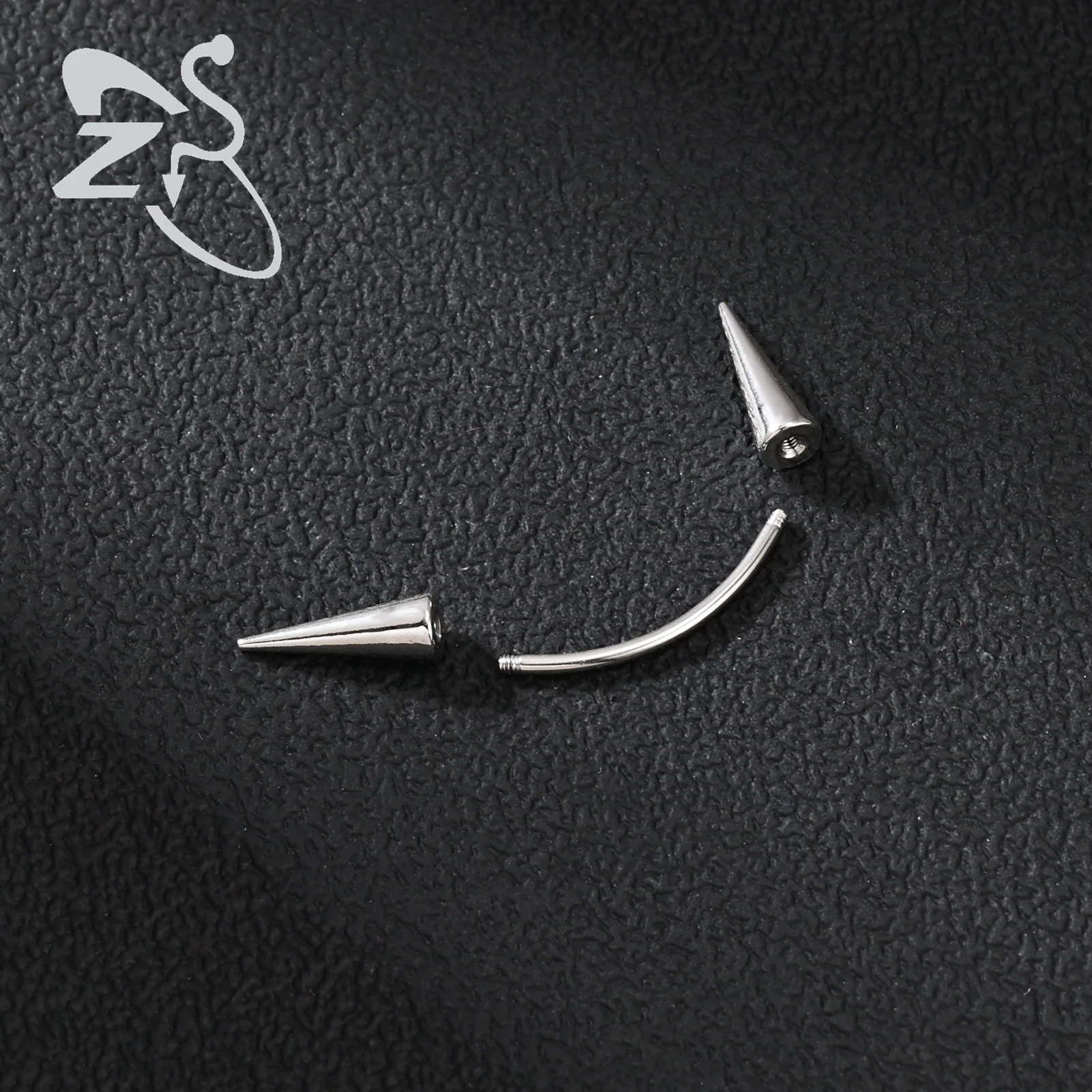 ZS 10 Teile/los 16G Edelstahl Gebogene Barbell Augenbraue Ring Außengewinde Augenbraue Stud Silber Farbe Daith Piercing Schmuck – Detail 9