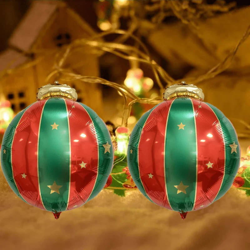 2PCS PACK 27IN Large Christmas Theme Hanging Ball Party Decoration Aluminum Film Balloon party decorations christmas decorations