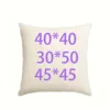 Home decor pillowcase Plain pillowcase Raw linen pillow cover 1