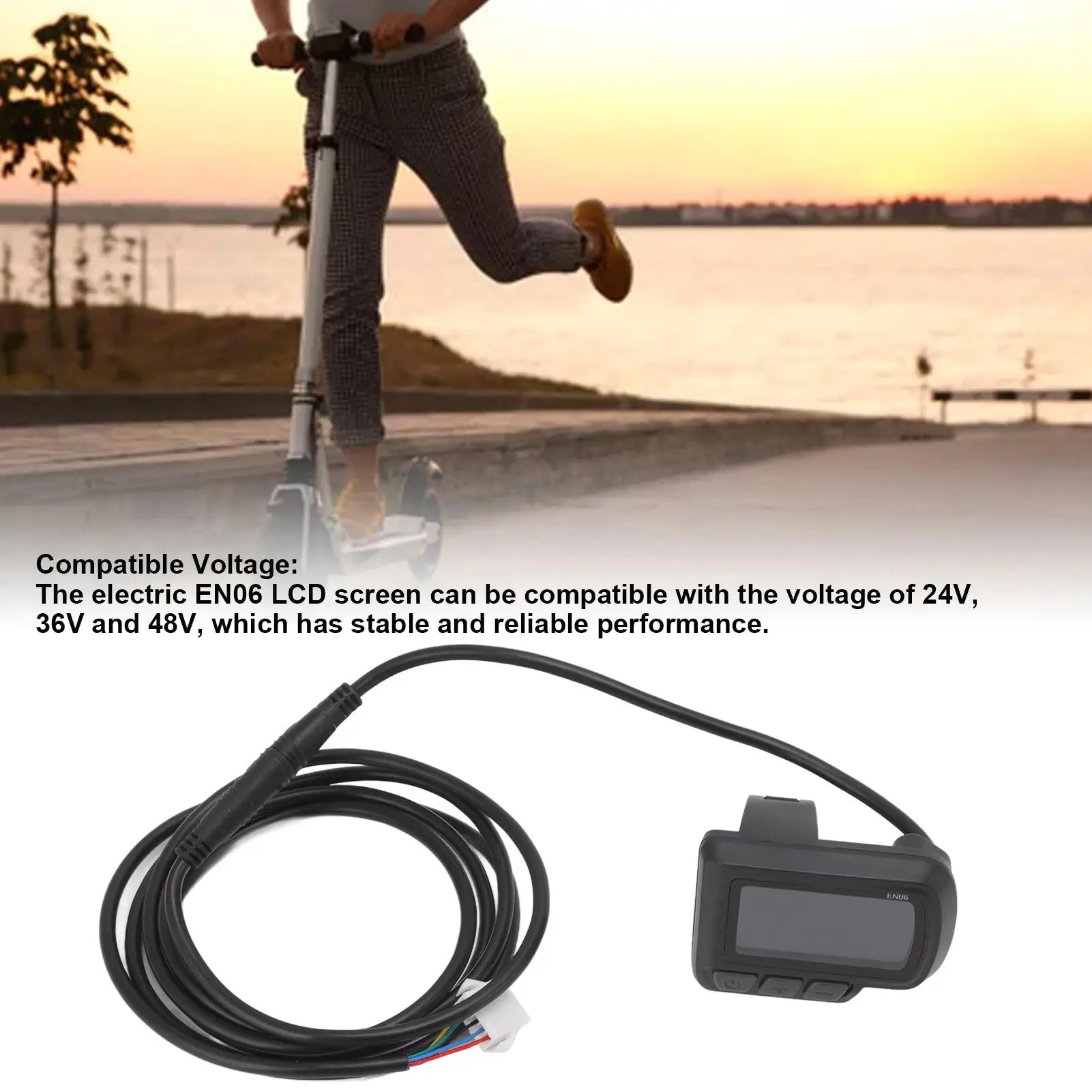 EN06 LCD Electric Bicycle Smart Meter-Waterproof Display Connector for e-Bikes