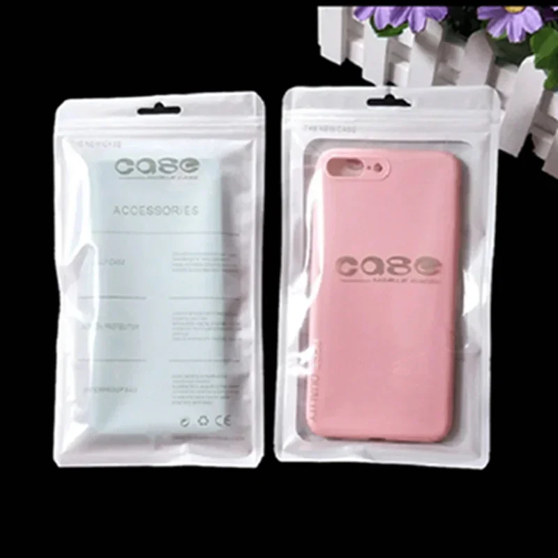 50-Pack Neutral Plastic Zip Lock Phone Case Pouches - Durable Accessory Packaging Bags