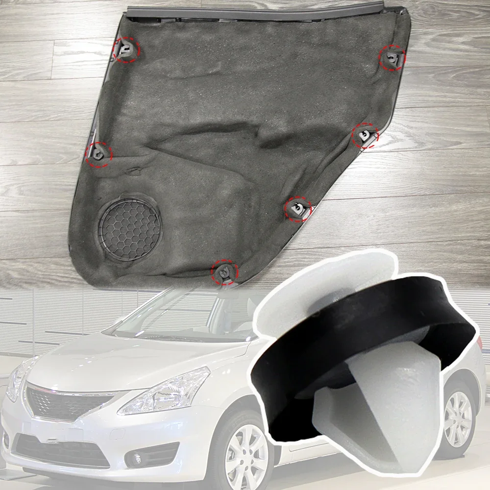 

For Nissan Tiida Pulsar 2016 2015 2014 2013 2012 Car Door Bumper Panel Rivets Wheel Arch Lining Trim Clips 7703077469 6991Y8