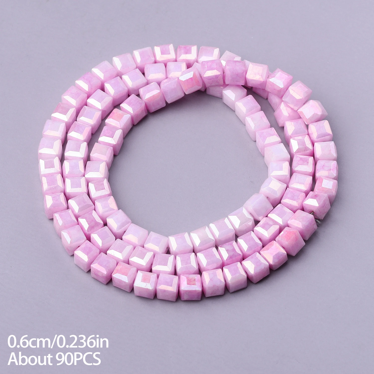 Light Dream Series Crystal Cube Beads for DIY Jewelry and Bracelets