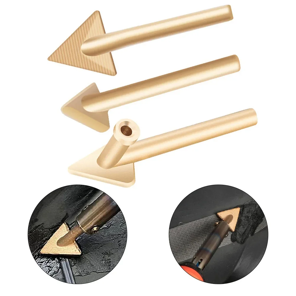 3-teiliges Lötkolben-Spitzen-Set, Kupfer-Reparatur, dreieckiger Glättkopf, Schweißspitzen, Eisen-Kunststoff-Schweißer-Ersatzspitzen für 80 Watt – Detail 3