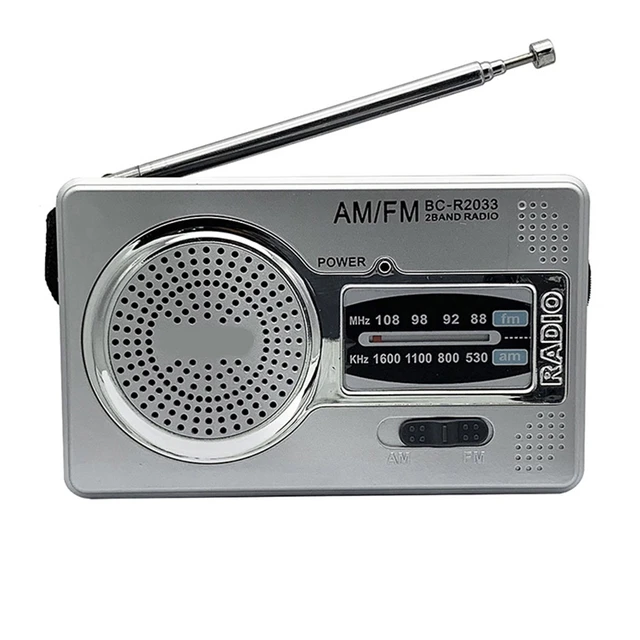 Radiolina Portatile Piccolo FM AM Con Uscita Auricolare Jack 3,5mm 
