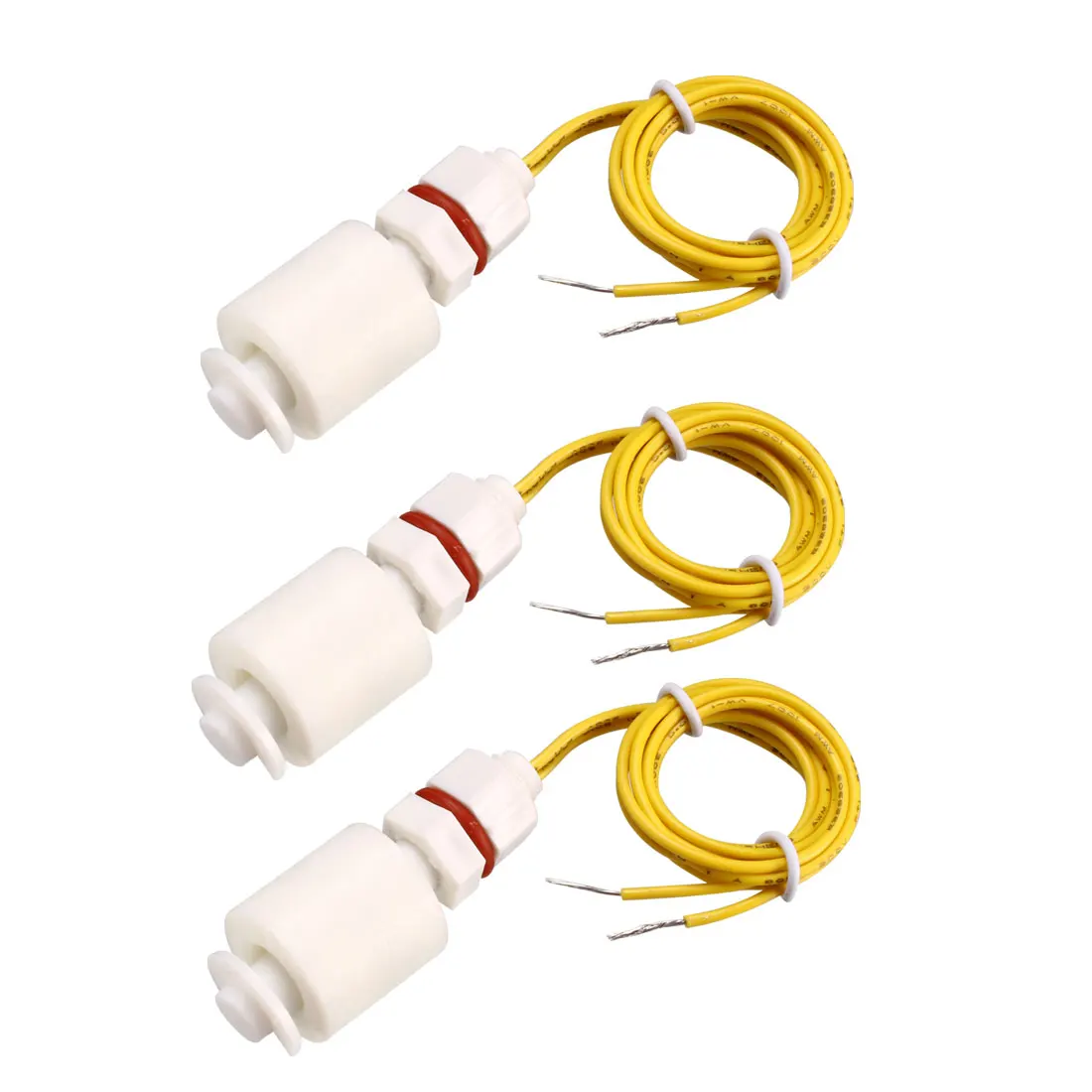 3pcs PP Float Switch M8 45mm Fish Tank Vertical Liquid Water Level Control Sensor Plastic White ZP3208 Float Switch