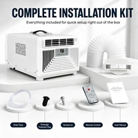 Podofo Climatiseur portable 280W, 750W, avec fonction de refroidissement/déshumidification/minuterie/LED, avec télécommande, climatiseur double fonction (refroidissement et chauffage), refroidissement rapide en 3 secondes, machine de refroidissement et de chauffage économe en énergie pour moustiquaire/lit/bureau/tente/cabine 2
