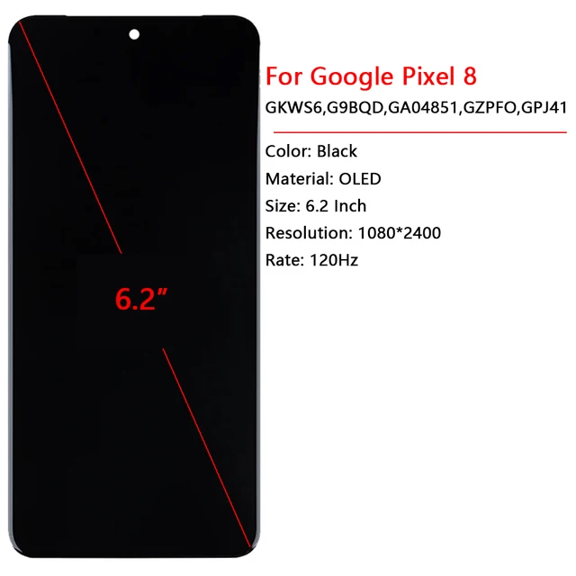 OLED LCD Screen Replacement For Google Pixel 6 / 7 / 8 Pro Series | Includes Frame
