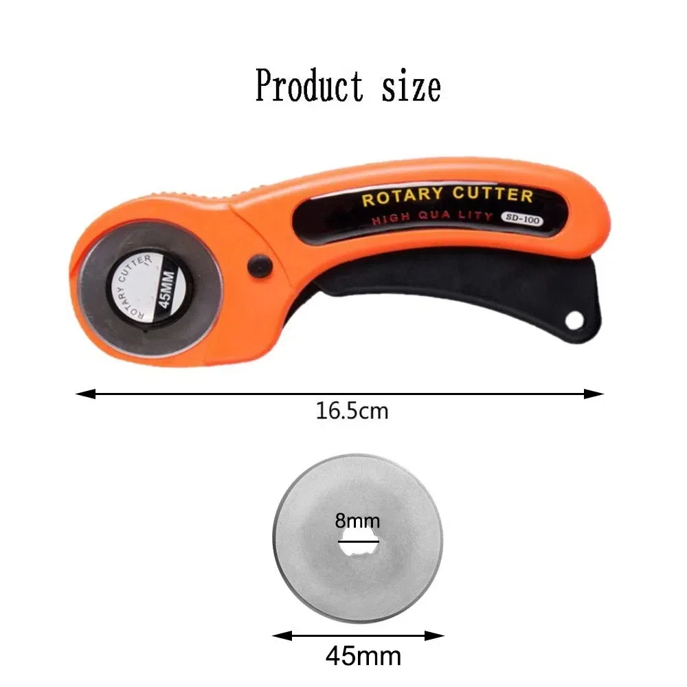 45mm Round Wheel Rotary Cutter DIY Tool Handmade Cutting Tools Efficient cutting Ergonomic Fabric Cutting Knife Leather Craft