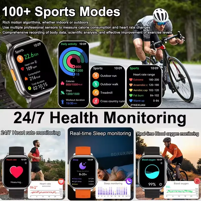 Nuovo Smartwatch 2026 con Fotocamera per Uomo e Donna, Registrazione Foto e Video, Monitoraggio Salute e Sport, Impermeabile IP68, Chiamate BT, Registrazione Audio - immagine 4