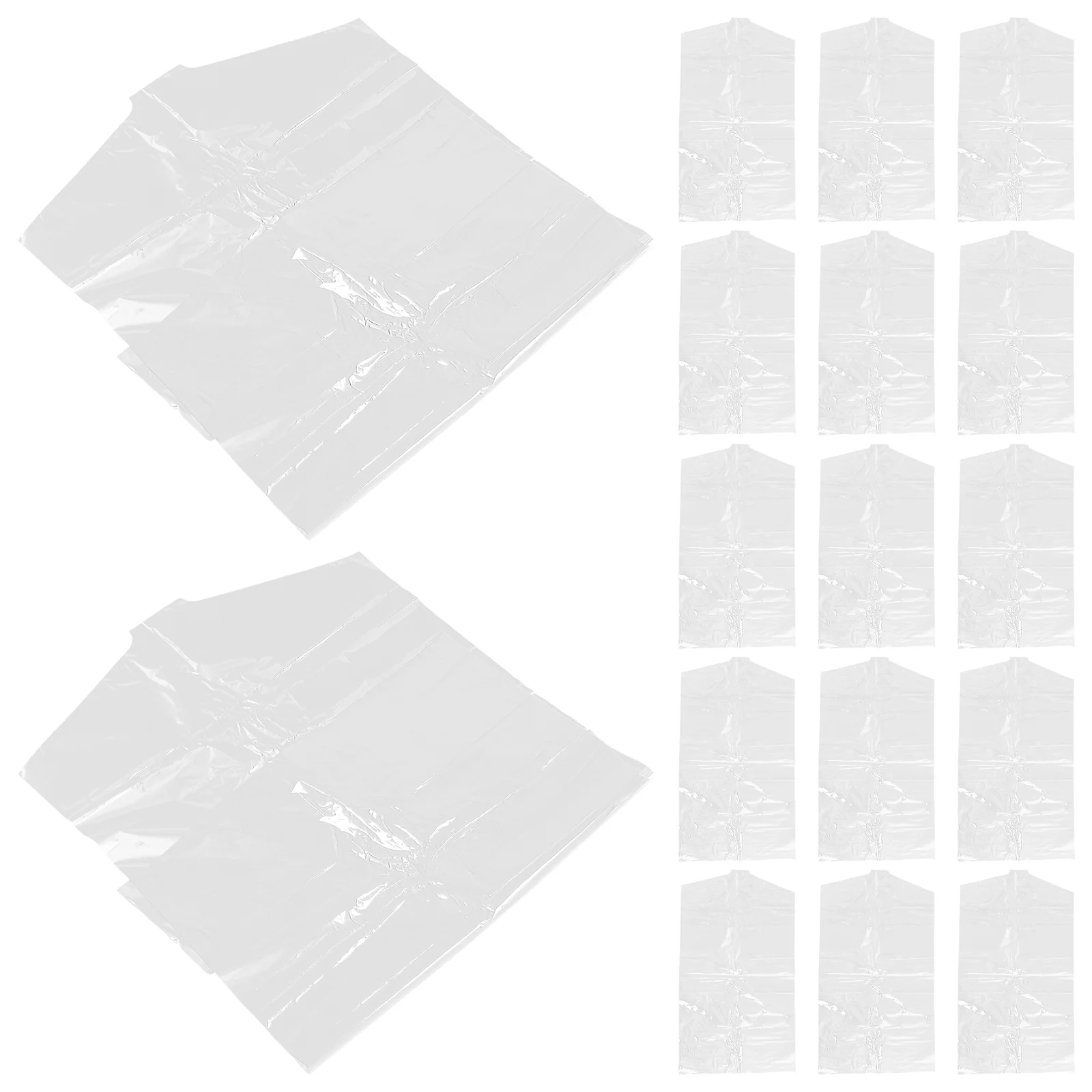 

Clear Garment Bags for Hanging Clothes Dry Cleaning Mens Suit Jacket Dustproof Overcoat Cover