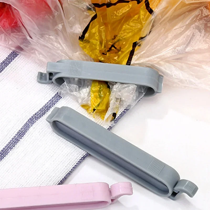 12Pcs/set Bag Plastic Clips Househould Snack Storage Bag Sealer Kitchen Mini Vacuum Sealer Clamp Food Clip Bag Seal Tool 6
