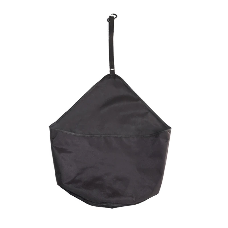 

Black Trailer Bucket Bag Organizers Nylon Horse Feed Bag Hanging Bucket Holder