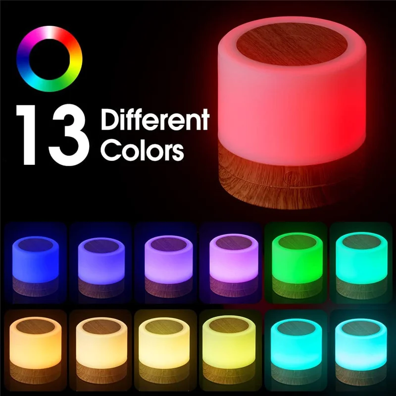 Color-Changing Rechargeable Touch Lamp with Remote Control - Portable Dimmable Night Light