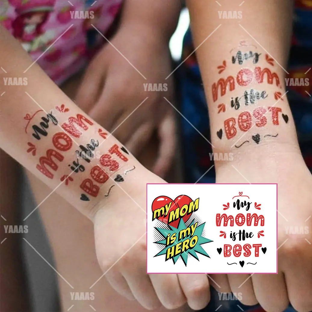 Autocollant de Tatouage Temporaire Parfait, Imperméable, Coeur Rouge,  Amour, ixdes Mères, Meilleure Maman, Enfants, Faux Tatouages, Enfant, Bébé,  Accessoire de Photographie - AliExpress, image size:1037x1037