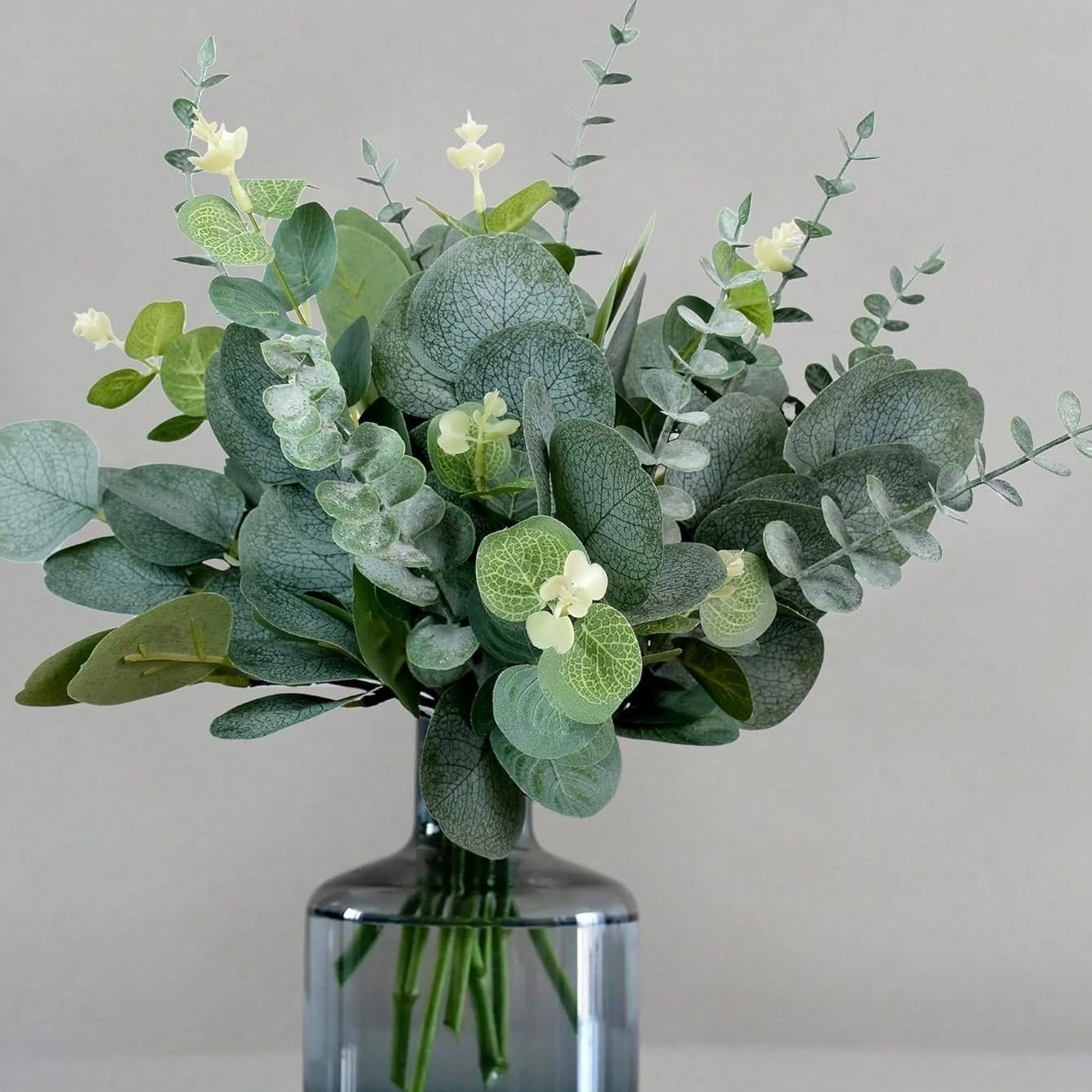 3/6/9Pcs Eucalyptus Artificial Plant Bouquet Fake Plant for Home Bedroom Decor Garden Wedding Decoration Outdoor Vase Ornament 2