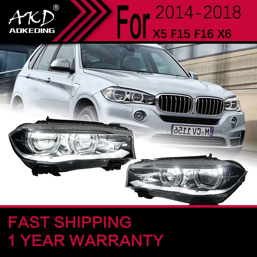 

Car Lights for BMW X5 X6 LED Headlight 2014-2018 F15 F16 Lamp Drl Projector Lens Automotive Accessories
