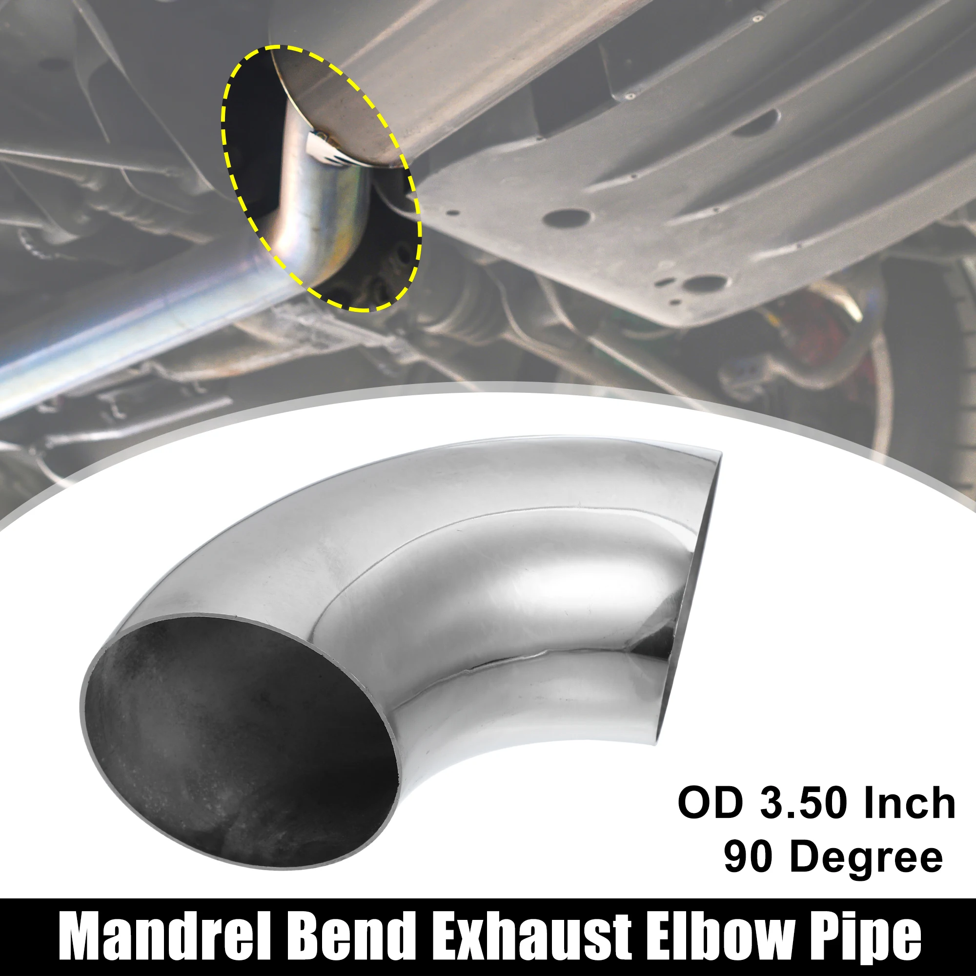 

Uxcell 1/2/4pcs OD 3.5'' 90 Degree Mandrel Bend Elbow Stainless Steel Bend Exhaust Tube