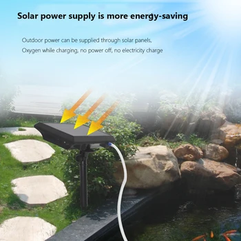 S8cb1ae50a64644d583ffaa4abd5ef5e0c.jpg Solar Powered Oxygen Pump Aerator Outdoor Indoor Aquatic Fishing Oxygenator Set Aquatic Pet Supplies Accessories