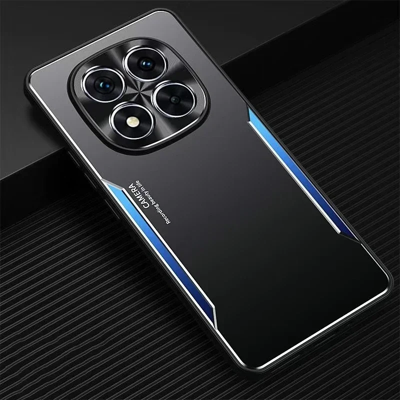 Luxury Aluminum Alloy Matte Armor Back Case with Cold Skin Feel PC Cover