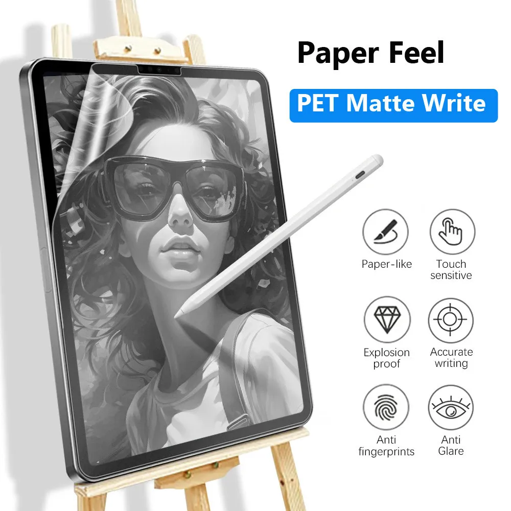 

for IPad Air 5 Air 4 10th 10.9 2022 Air 3 2 1 9.7 5th 6th Mini 6 10.2 9th 8th 7 Pro 11 Pro 12.9 2015 Like Writing on Paper Film