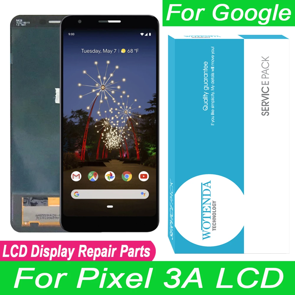 100 Original 5.6 "Tela OLED Para Google Pixel 3A Display LCD Para