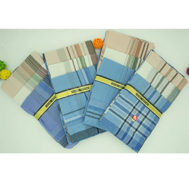 5Db -Es Kockás Mintázat Pamut Zsebkendők Lágy Négyzet Alakú Zseb Törülköző Férfiak Számára 38*38Cm - Image 4