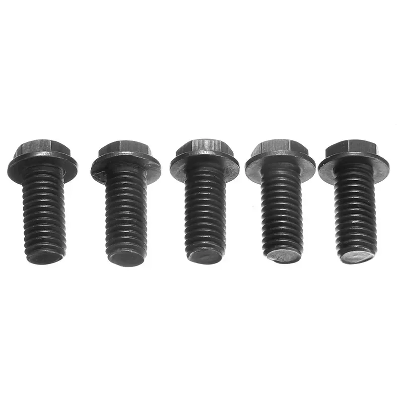 5pcs/set Metal Saw Blade Screw M8x18mm Carbon Steel Left Hand Thread Hex Flange For Cutting Machine Tool Parts screw bolt nut set screw washer nut kit hexagon socket head cap screw