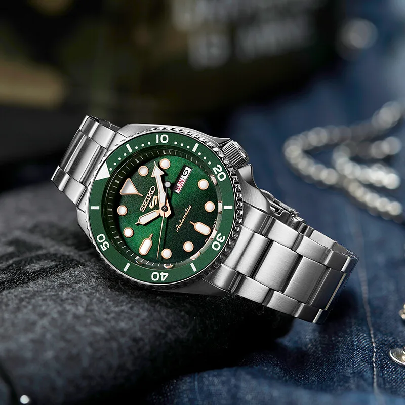New SEIKO 5 Original Mechanical Watch Sport Dive Watches for Men Automatic 10Bar Waterproof Luminous Rotating Bezel