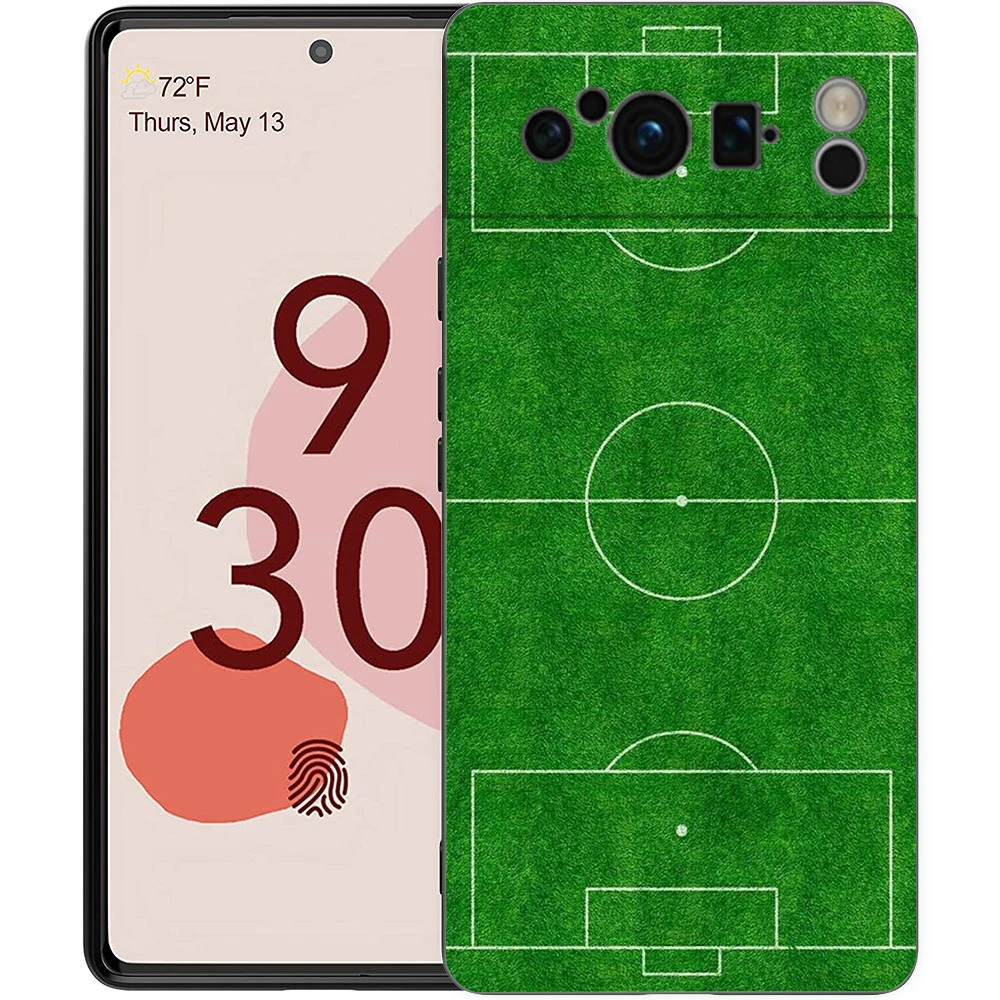 Soccer Ball Passion Shockproof Silicone Phone Case - Black Cover s