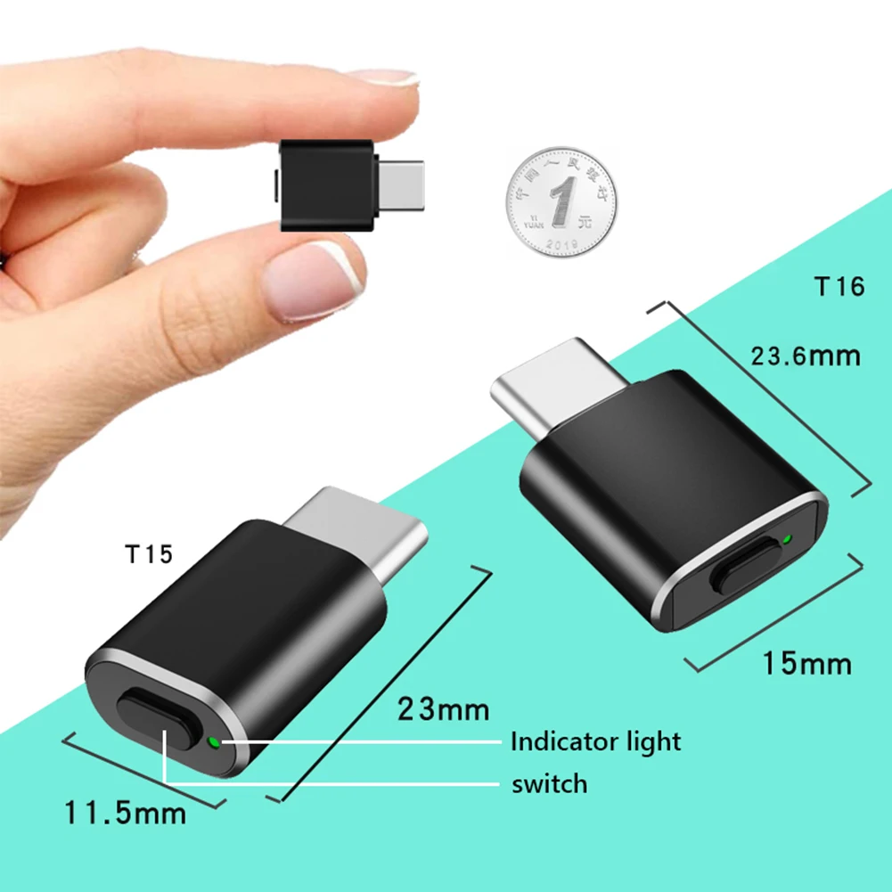 USB Type-C Mouse Jiggler Automatic Mover Simulate Mouse Movement for PC Laptop Keeps Computer Awake ON/Off Button