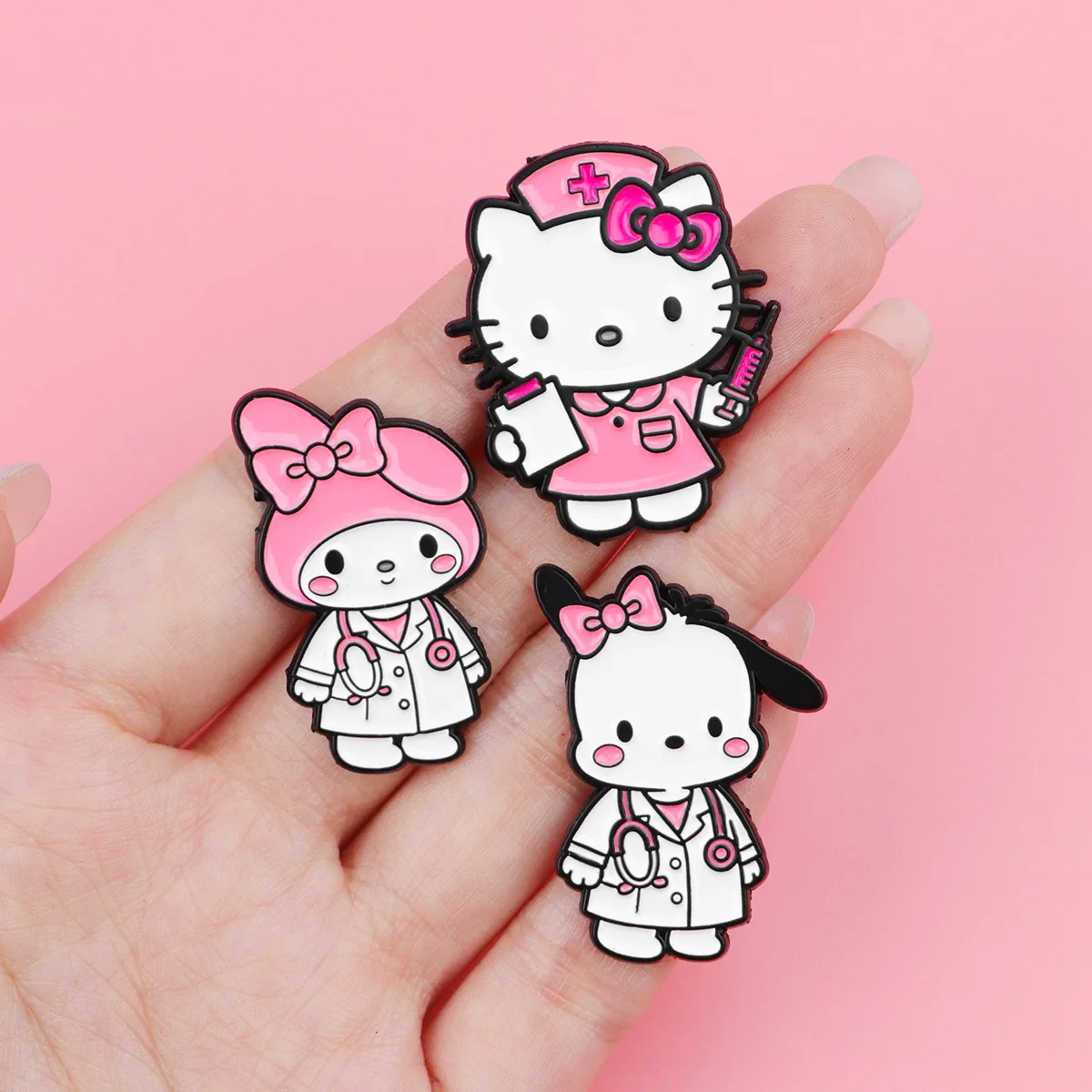 Anime Emaille-Pins Arzt-Krankenschwester-Broschen Abzeichen für Rucksäcke Jacken Hüte Retro-Kollektion Geschenke Cosplay-Accessoires – Detail 1