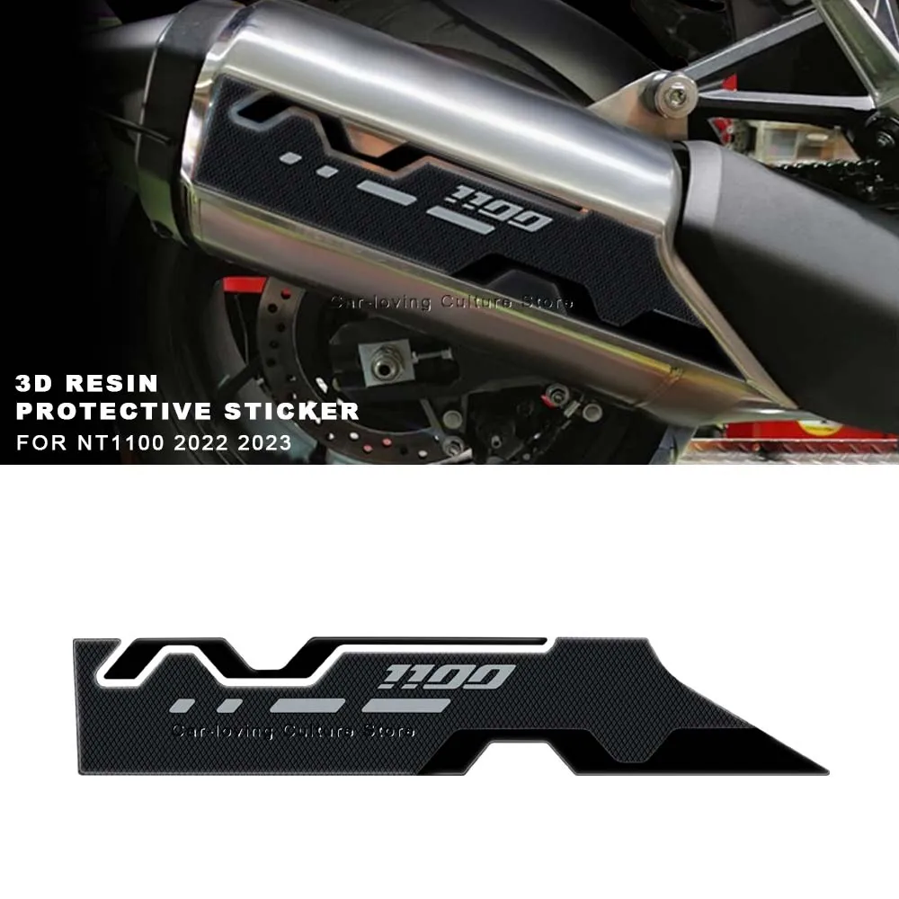 high quality polymer gel occlusalf surgery head protection pad body position For Honda NT11oo 2022-2023 Motorcycle Accesscies Protection Silencer Rear Body Sticker 3D Resin Sticker