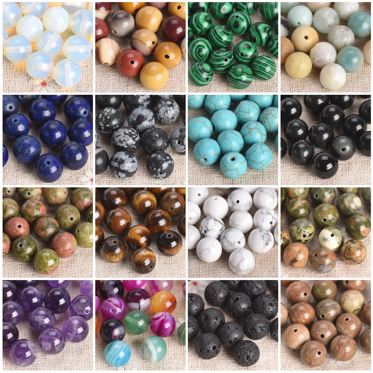 Natural Stone Beads Loose Beads Beads For Jewelry Making Spacer Beads Loose Stone Beads Stone Beads Round 4mm 6mm 8mm 10mm 12mm Natural Stone Rock Loose Spacer Beads lot for Bracelet Jewelry Making Findings DIY Crafts
