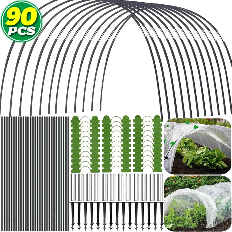 Garden Hoops Kits for Netting Tunnel Garden Hoops Greenhouse Frame ...