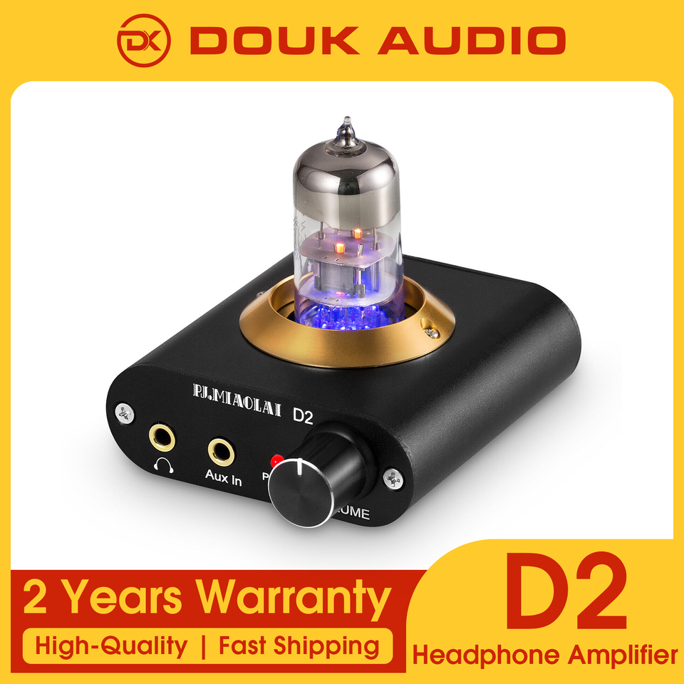 Douk Audio Ultra-compact Vacuum Valve Tube Headphone Amplifier Stereo Preamp for Home Desktop Audio System