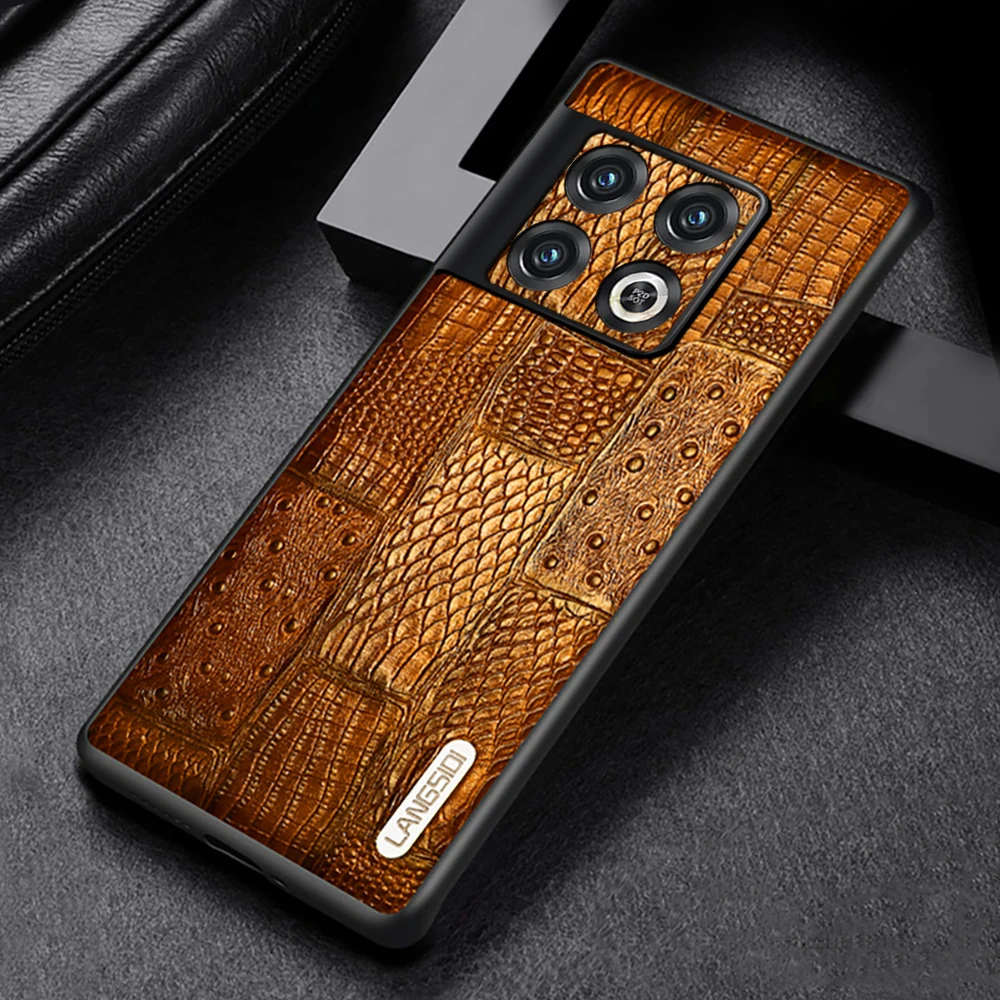 

Langsidi Luxury Real Leather Phone Case For Oneplus 10 Pro 8 10t 9 9r 9rt 8t 7t Pro Shockproof Back Cover For Oneplus Nord 2 N10