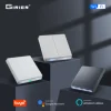 GIRIER Smart Wall Switch Wifi Light Switch Neutral Wire Required Button Switches 1/2/3/4 Gang Supports Tuya APP Alexa Hey Google 1