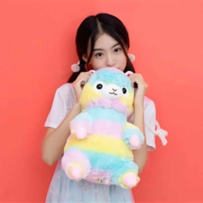 Cute Alpaca Plush Backpack - Soft Stuffed Animal Shoulder Bag