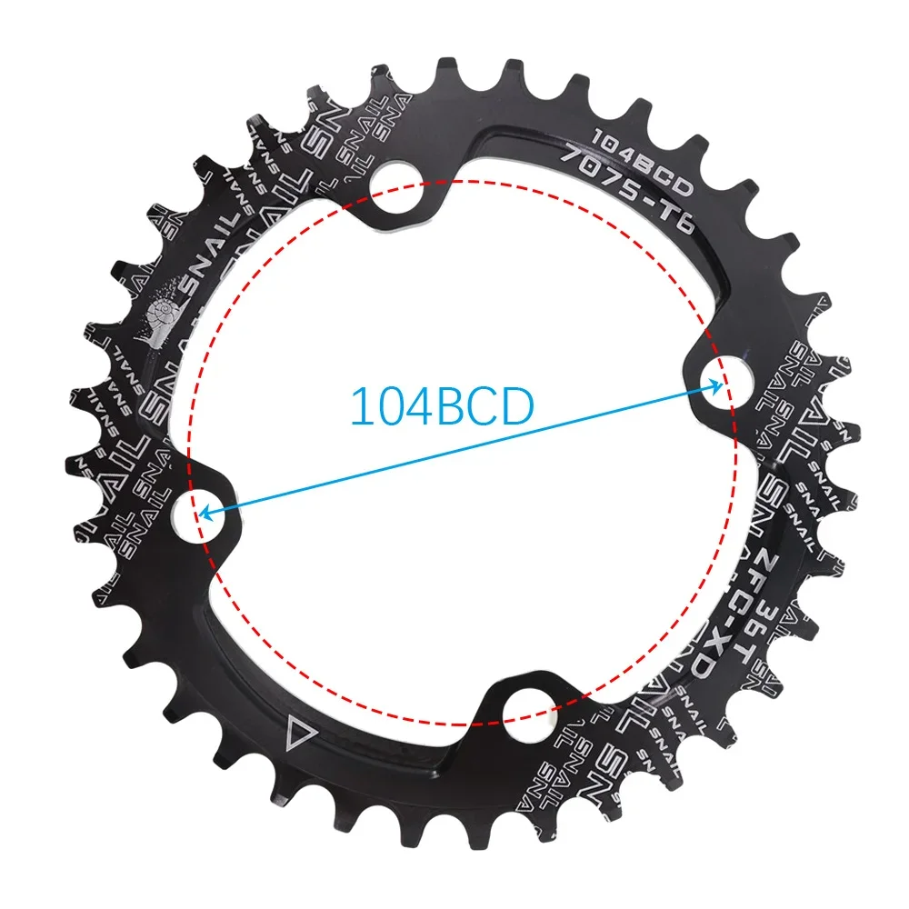 Bicycle Crankset Chainring 104BCD 32T 34T 36T 38T Teeth