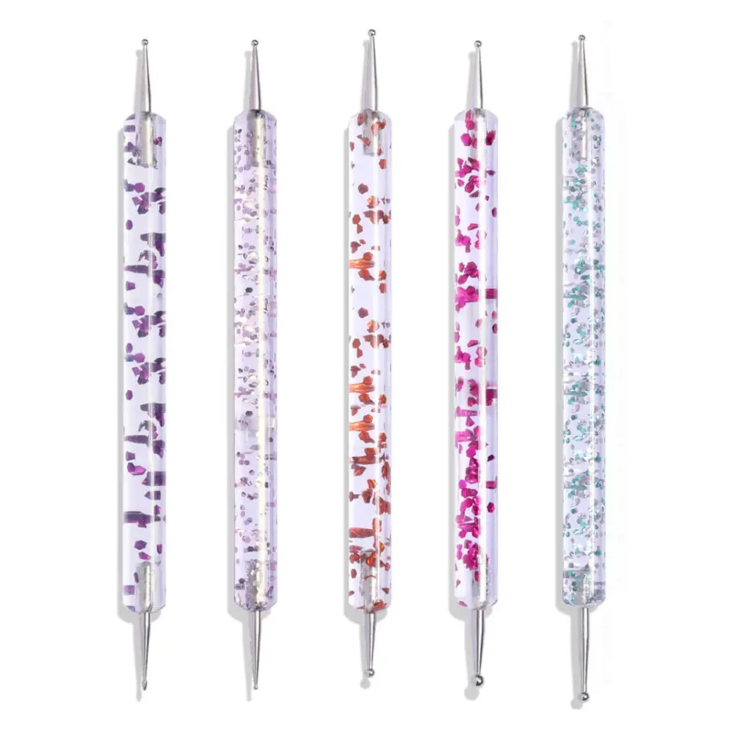 Set of 5 Professional Dual-ended Nail Art Dotting Pens for Intricate Nail Designs, Drawing, Painting, and Rhinestone Application 6