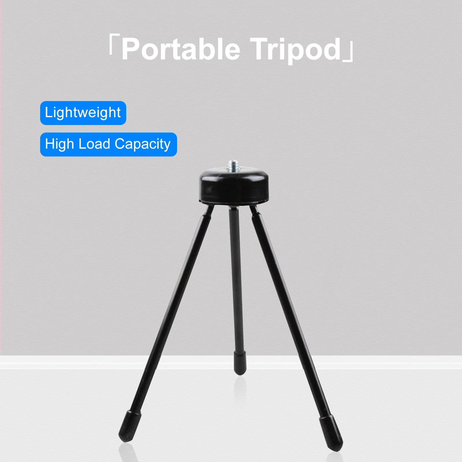 Metal Mini Table Tripod Stand Desk Tripod with 1/4'' Screw for Gopro Camera Video Vlog Grip Panel Ring Light Phone Gimbal